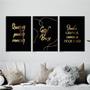 Imagem de Kit 3 Quadros Poder Querer Vencer 33x24cm - com vidro