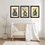 Imagem de Kit 3 Quadros Quarto Bebê Ursos Vintage 33x24cm - com vidro