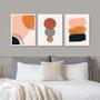 Imagem de Kit 3 Quadros Quarto Marrom - Abstratos 45X34Cm - Com Vidro