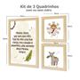 Imagem de Kit 3 Quadros Religiosos para Quarto Infantil Bebê com Moldura Oração Anjo Nossa Senhora Jesus Moldura Natural