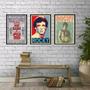 Imagem de Kit 3 Quadros Rocky Balboa Vintage - 24x18cm - Pretos