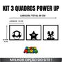 Imagem de Kit 3 Quadros Vados Power Up Super Mario Em Mdf Gamer