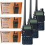Imagem de Kit 3 Rádios Baofeng UV-5R UHF VHF Walkie Talkie Profissional