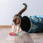 Imagem de Kit 3 Ratos De Pelúcia Em Cores Vibrantes Brinquedos Para Gato Com Catnip