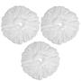 Imagem de Kit 3 Refil Microfibra de Mop Giratório 360 Perfect Pro Condor Branco Novo para Reposição 16cm Diâmetro Esfregão Mob