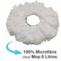 Imagem de Kit 3 Refil Microfibra Mop Giratório 8 Litros Esfregão 13,5cm Lava Seca Bompack