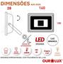Imagem de Kit 3 Refletor Noturno 50w Sensor Luminosidade Luz Branca 6500K
