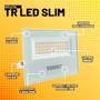 Imagem de Kit 3 Refletores LED Taschibra TR 50 Slim Branco + Sensor de Movimento com Fotocélula Qualitronix QA26M