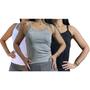 Imagem de kit 3 regata feminina  blusinha de alcinha feminina viscolaycra lisa 
