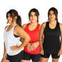Imagem de Kit 3 Regatas Femininas Fitness Academia Sport