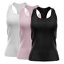 Imagem de Kit 3 Regatas Nadador Feminina Blusa Dry Academia Camiseta Camisa Treino