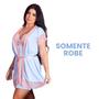 Imagem de Kit 3 Robes  Renda Luxo  Feminino Noiva Sexy Roupão de Banho Kimono Roupa de Dormir Feminina