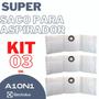 Imagem de Kit 3 Sacos Para Aspirador De Pó Descartável Electrolux A10N1 Mod. Novo Refil Compatível Eletrolux com bocal de encaixe