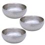 Imagem de Kit 3 Saladeiras Tigela Bowl Inox Martelado 25Cm 3,5L