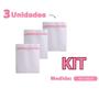 Imagem de Kit 3 Saquinhos De Lavar Roupas Delicadas 40x50cm