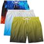 Imagem de kit 3 Short de Banho Masculino de Praia Estampado Surf Boardshort Moda Esportiva