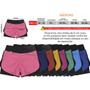 Imagem de Kit 3 Short Duplo Ginástica Feminino duas cores Fitness Ginástica Academia Dry