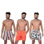 Imagem de Kit 3 Short Masculino Elástico Estampado Moda Estilo Praia