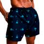 Imagem de Kit 3 Short Moda Praia Masculino Bermuda Tactel Estampado