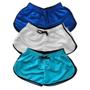 Imagem de Kit 3 Short Tactel Liso Feminino Moda Praia Bermudinha Piscina