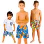 Imagem de Kit 3 Shorts Bermudas Água Praia Menino INFANTIL JUVENIL VERÃO 205