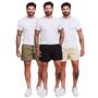 Imagem de Kit 3 Shorts Bermudas Masculina Curta Linho