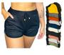 Imagem de Kit 3 shorts feminino adulto com bolso lateral cintura ajustada modelo 2021 m