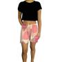 Imagem de Kit 3 Shorts Femininos Meia Coxa Soltinhos Elástico Estampas Sortidas Viscolycra Pp ao Plus Size