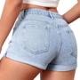 Imagem de Kit 3 Shorts JEANS LISOS Femininos Bermuda Bolsos Casual Elastano Top 427