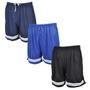 Imagem de Kit 3 Shorts Masculino Calção Plus Size Poliéster P Ao G5