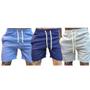 Imagem de Kit 3 Shorts Masculino de Linho Slim Mauricinho Premium Alta Qualidade Diversas Cores