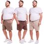 Imagem de KIT 3 Shorts Moletinho Plus Size Masculino