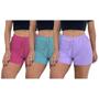 Imagem de Kit 3 Shorts PMC Canelado Feminino