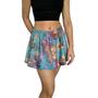 Imagem de Kit 3 Shorts Saias Femininos Godê Elástico Estampas Sortidas Suplex PP ao Plus Size