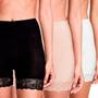 Imagem de Kit 3 Shorts Segunda Pele Ánagua Combinação Barra com Renda Bermuda para Usar Com Vestido