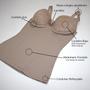Imagem de kit 3 sinta camisete microfibra modeladora feminina tecido grosso de compressão reforçada