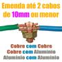 Imagem de Kit 3 Split Bolt Conector Parafuso Fendido Bimetálico 10mm para Emenda Cabos Cobre Alumínio