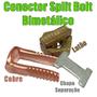 Imagem de Kit 3 Split Bolt Conector Parafuso Fendido Bimetálico 6mm para Emenda Cabos Cobre Alumínio