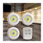 Imagem de Kit 3 Spot Lampadas Luminaria Led Controle Sem Fio Remoto
