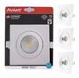 Imagem de Kit 3 Spot Led Embutir Quadrado Direcional 6500k 5w Branca L