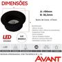 Imagem de Kit 3 Spot Led Preto Redondo Recuado 5w Branco Frio 6500K