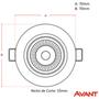 Imagem de Kit 3 Spot Led Redondo 3w Cob Bivolt Branco Quente 3000k