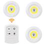 Imagem de Kit 3 Spots Luminária Led Sem Fio Controle Remoto Premium