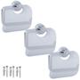 Imagem de Kit 3 Suporte Porta Papel Higiênico Papeleiras Astra com Tampa Acrílico Resistente Melhor Fixação Parafusos e Buchas