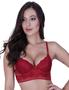 Imagem de Kit 3 Sutiã com Bojo de Renda Com Elástico Anatômico - c3 KIT 3 SUTIÃ JÉSSICA VERDE VERMELHO BRANCO