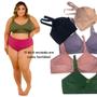 Imagem de Kit 3 Sutia Sem Bojo Plus Size Reforçado Sem Aro Feminino Confort Simples