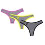 Imagem de Kit 3 Tangas Fio Dental Sexy Play Boy Lingerie Feminina Luxo