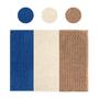 Imagem de Kit 3 Tapetes Bolinha Microfibra Banheiro Anti Derrapante Bege Marrom Azul Jolitex