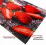 Imagem de Kit 3 Tapetes De Cozinha Morango Passadeira Antiderrapante Premium