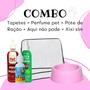 Imagem de Kit 3 Tapetes Higiênicos Pet + Comedouro Pet + Perfume Pet Clean 120ml + Xixi Sim + Aqui Não Pode